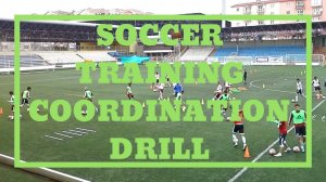 Soccer football coordination drill