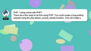 PHP : Using comet with PHP?