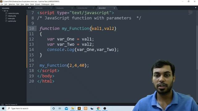 Function with parameter in JavaScript in Hindi | 08 |JavaScript tutorial for beginners