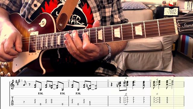 ZZ Top Style Riffs and solo - Lesson #68 with free tab and backing track смотреть онлайн
