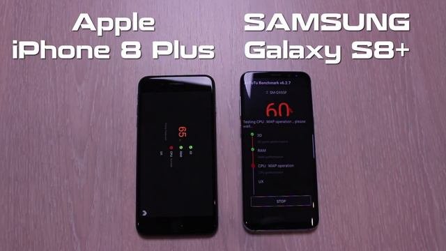 Apple IPhone 8 Plus Vs SAMSUNG Galaxy S8+ AnTuTu Benchmark Test