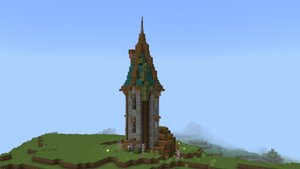 КАК ПОСТРОИТЬ БАШНЮ В СТИЛЕ ФЭНТЕЗИ В МАЙНКРАФТ