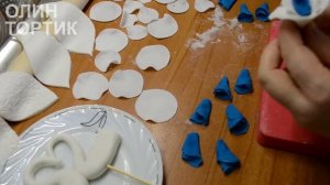 УКРАШАЕМ СВАДЕБНЫЙ ТОРТ\ ЛЕБЕДИ ИЗ МАСТИКИ\ ОЛИН ТОРТИК