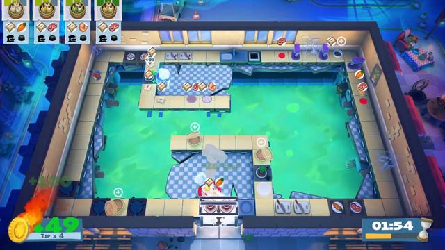 Hangry Horde DLC - 4 Stars on Kevin 2 Online Coop Overcooked 2