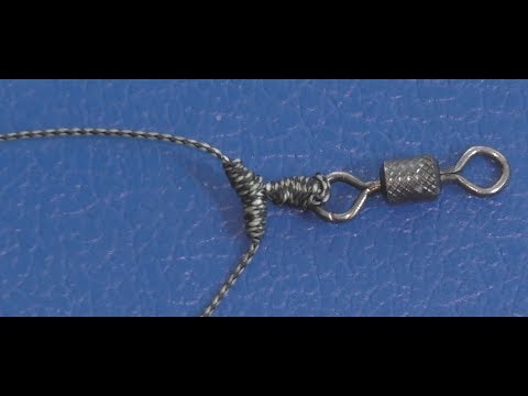 Как привязать два поводка на вертлюжке ,чтобы не слипались (для шнура). смотреть онлайн