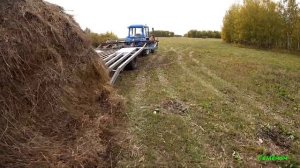 Вывозим сено на МТЗ-82. Стоговоз своими руками, обзор с размерами.