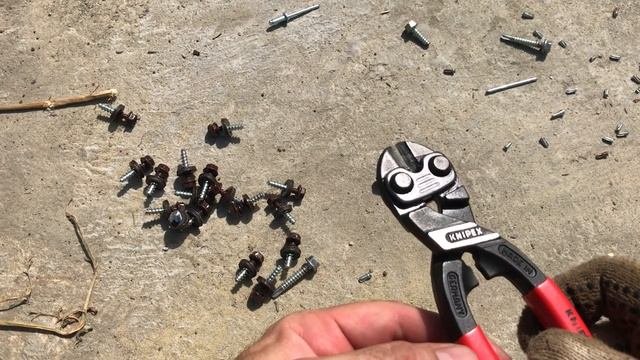 Болторезы Knipex 71 31 200 против кровельных саморезов