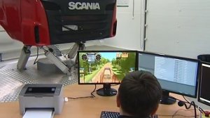 Уникальный тренажёр-симулятор лесовоза Scania
