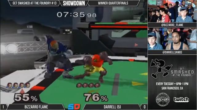 Get Smashed at the Foundry #13 - Winner Quarters - Bizzarro Flame (Ganon) v Darrell (Samus) смотреть онлайн