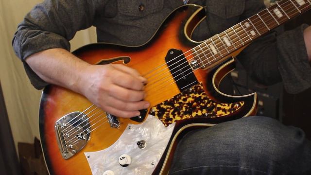 Vintage Kay Hollowbody Archtop Guitar w/Waterslide Guitars Rubber Bridge смотреть онлайн