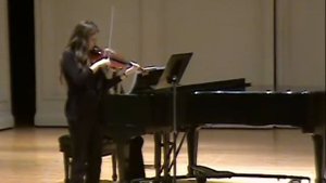 Schuyler Mickelson on violin performing Nardini's Concerto in E minor, movement 1
