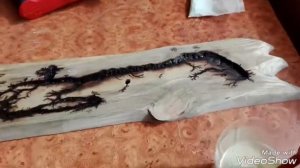 Светильник из доски и люминофора.