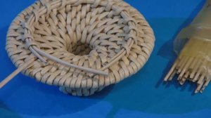 Бортик для крышки Корневое плетение из бумажных трубочек