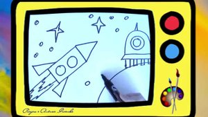 Как нарисовать ракету. Оживающие рисунки. How to draw a rocket