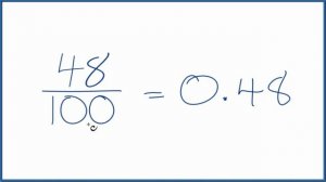 48/100 as a Decimal