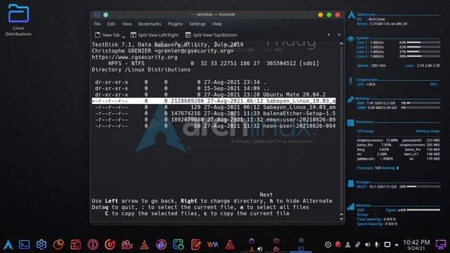 How To Recover Data From Corrupted Hard-Drive via TestDisk Using Arch Linux
