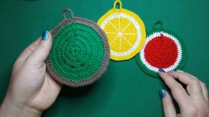 Прихватки-фрукты мастер-класс крючком