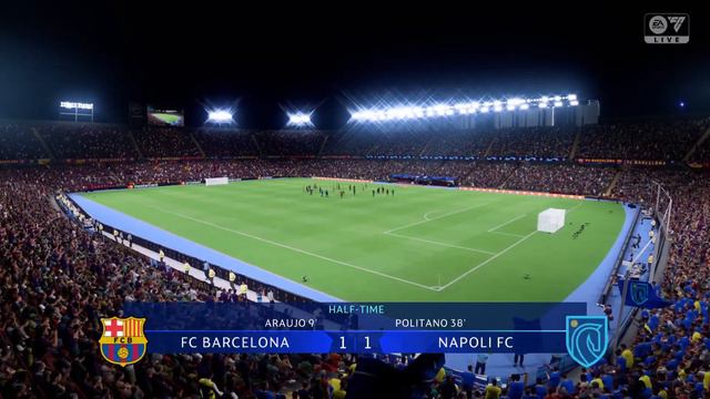 FC 24 - FC Barcelona vs vs Napoli | Champions League 2023/24 - PS4 Gameplay смотреть онлайн