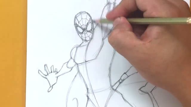 How to Draw SPIDER-MAN (Into the Spider-Verse) | Narrated Easy Step-by-Step Tutorial смотреть онлайн