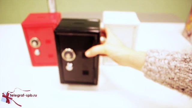 Металлическая копилка «Сейф» – обзор от магазина подарков «Счастливый случай» смотреть онлайн