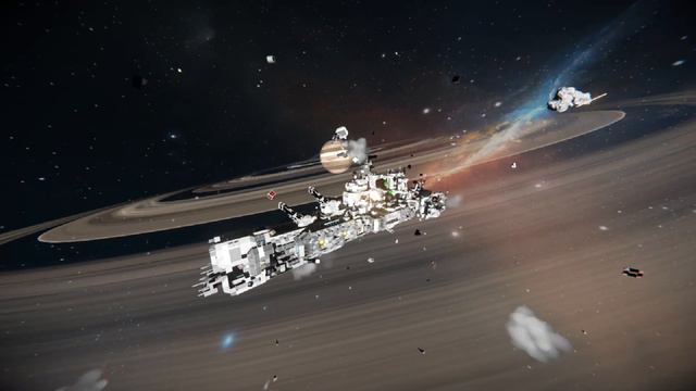 Rods of God Missiles VS Heavy Armor "Vanguard" Battleship [Space Engineers] смотреть онлайн