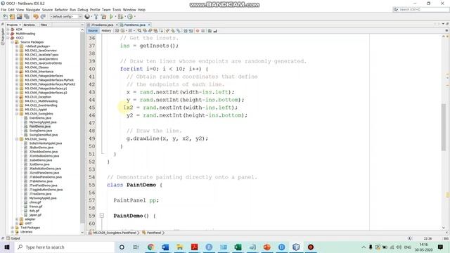 Java Swing Part-17 Paint Lines on a Panel Using Swing смотреть онлайн