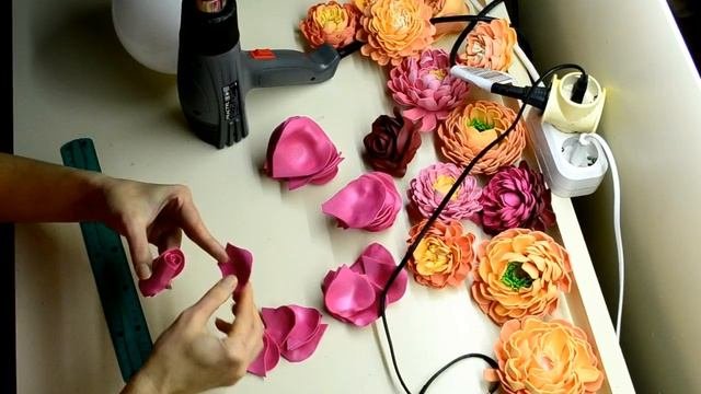 Мк ночник из фоамирана в корзине. Мк роза из фоамирана. Часть 1.