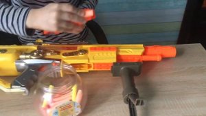Обзор автомата Nerf - большой бластер Нерф с мягкими пулями. Многозарядный бластер для детей