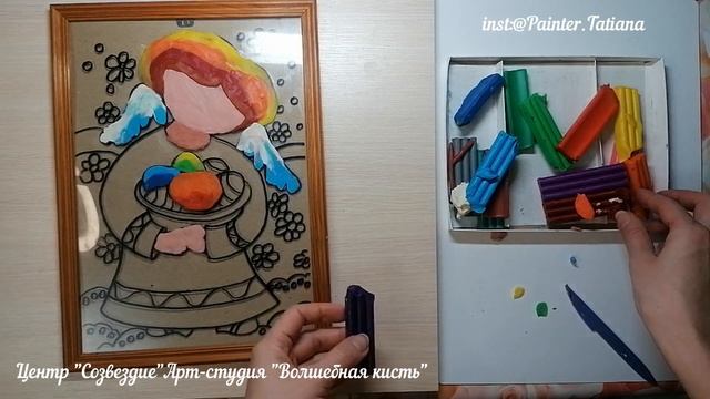 Обратная пластилинография "Пасхальный ангел" смотреть онлайн