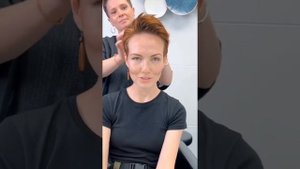 Long Red Hair cut into a pixie and than Buzzed Her Hair Even Shorter ✂️✂️