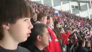 Гимн России на хоккее