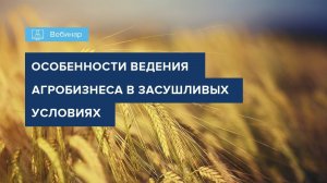 Вебинар "Минеральное питание в условиях засушливых регионов"