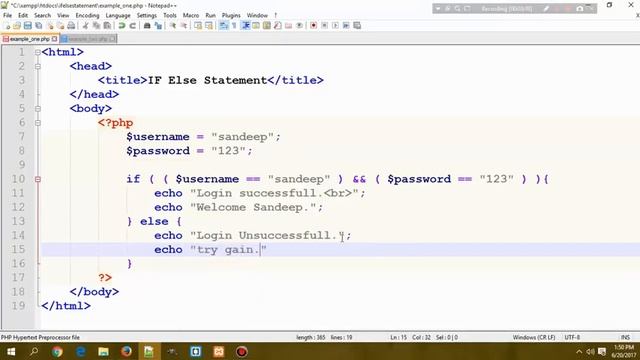 PHP Programming Tutorial - 8 - IF ELSE Statement | Hindi смотреть онлайн