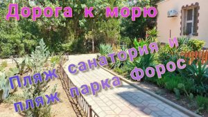 Пляж санатория и пляж парка Форос. Дорога к морю. 2 - 12 августа 2021