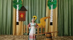 Русская народная песня "Пошла млада за водой". Детский сад "Улыбка"
