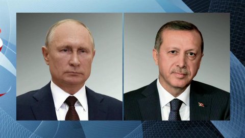 Обстановку на Украине Владимир Путин обсудил с президентом Турции Реджепом Тайипом Эрдоганом