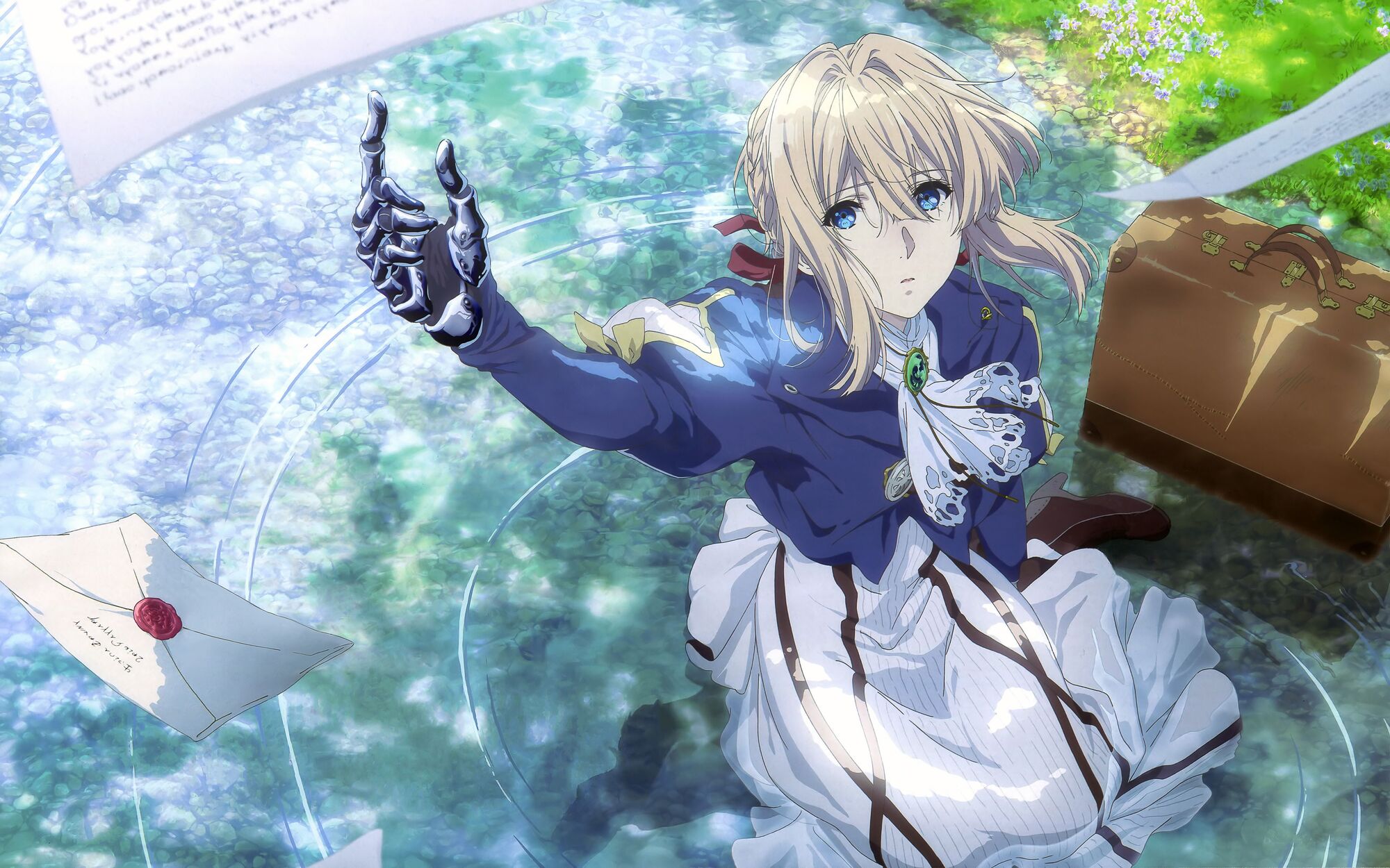 Violet Evergarden с цветком