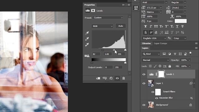 How to add Glass reflection effect in Photoshop | Glass reflection effect in Photoshop смотреть онлайн