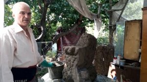 изготовление декоративной скалы из пенопласта. подставка для цветов.мастер Очеретнюк Сергей