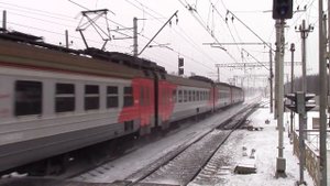 Электропоезд ЭД4М-0469 с торможением на ЭДТ