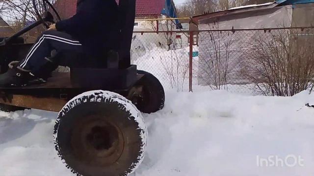 ###Первый выезд самодельного помощника из уаза####
