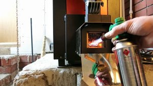 Розжиг горелки Пеллетрон-15 на котле на Куппер ОВК-18 (ОК-16)