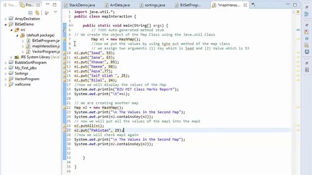 MAP CLASS IN JAVA PART 2 IN URDU