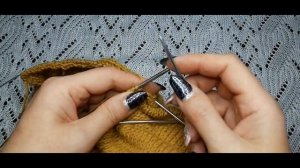 Имитация пришивного рукава спицами