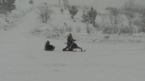 Снегоход детский с мотором от триммера