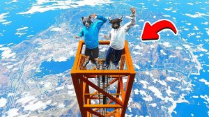 ЗАБРАЛИСЬ НА САМУЮ ВЫСОКУЮ ВЫШКУ И СПРЫГНУЛИ С НЕЁ В ГТА 5 МОДЫ! ОБЗОР МОДА В GTA 5 ВИДЕО MODS