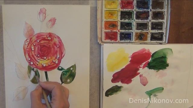 капли росы на розе смотреть онлайн