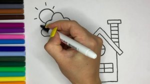 Рисование мини—домика - Учимся рисовать дом