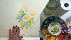 Three expressive and easy primrose flowers with negative painting