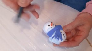 Снеговик из пластилина Plasticine snowman СНЕЖЕН ЧОВЕК от ПЛАСТИЛИН